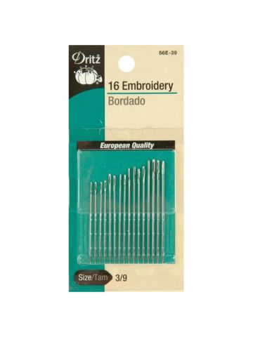 Dritz Embroidery Hand Needles 16 Per Package - Size 5/10