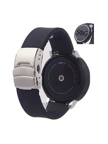 SnuG Watchband Moto360 22mm Watch Band And Bumper Case Set For Larger