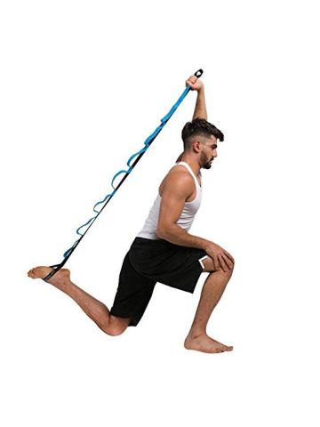 2 M Cotton Yoga Belt Yoga Stretch Strap with Loops Waist Leg Exercise Gym Fitness Weight Loss Flat Belt