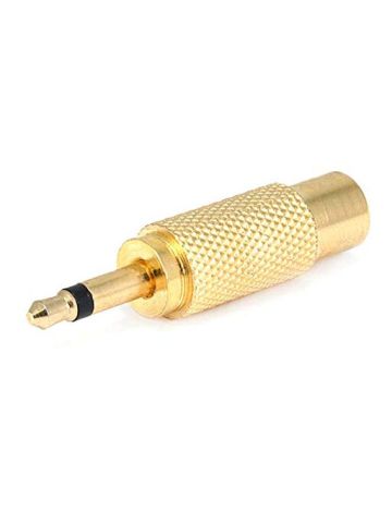 Monoprice, Inc. Metal 3.5Mm Mono Plug To Rca Jack Adaptor - Gold Plated