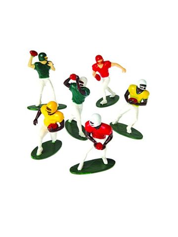 Football Players Toy Figures, Set Of 12 (Six Assorted Poses)