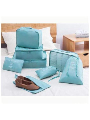 8 Set Travel Organizers Packing Cubes Lightweight Luggage Accessories Clothes Shoes Toiletry Bag