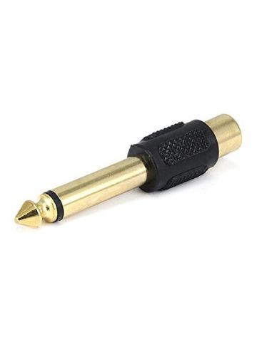 Monoprice  6.35mm Mono Plug To RCA Jack Adaptor, Gold Plated