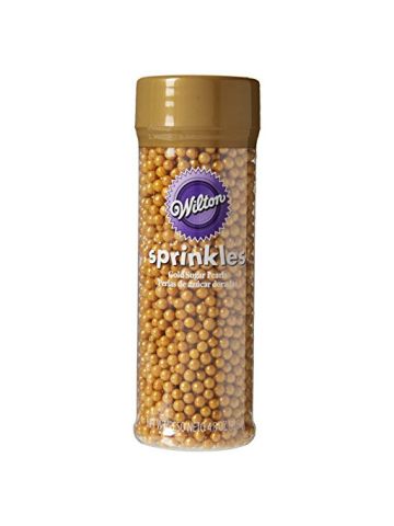 Wilton Gold Sugar Pearls Cake Decorating Sprinkles Birthday Decoration Accents
