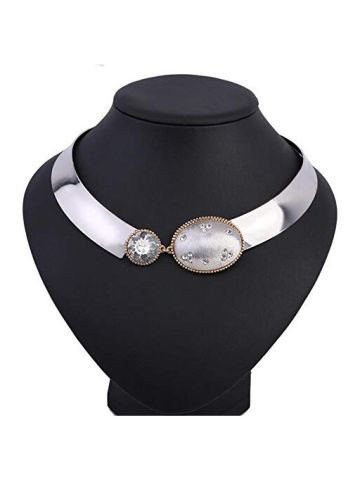 Y&D European And American Style Ornaments Diamond Crystal Exaggerated Collarbone Necklace