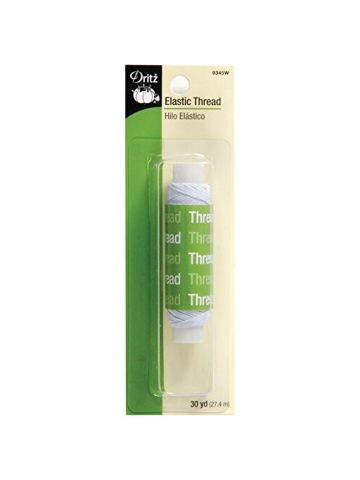 Dritz Elastic Thread 30 Yard - White  Pack Of 4