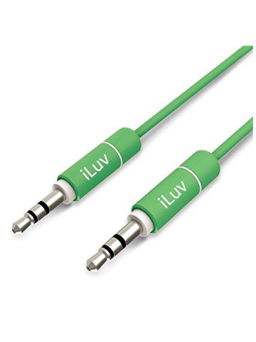 ILuv Premium Aux-In Audio Cable 3 Ft With Durable Nickel-Plated 3.5mm Plug