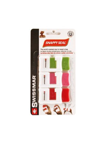 Swissmar Snappy Seal, Assorted Colors, Set Of 3