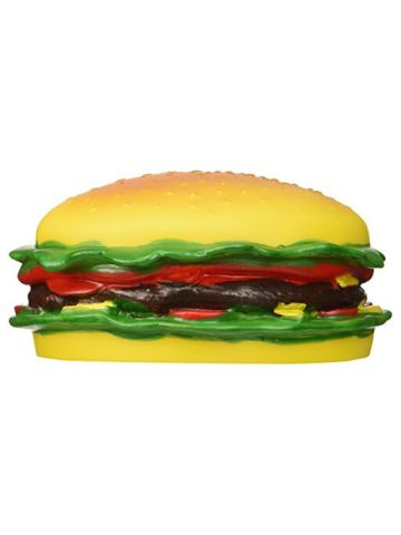 Giant Burger Squeaky Dog Toy- Multicolored