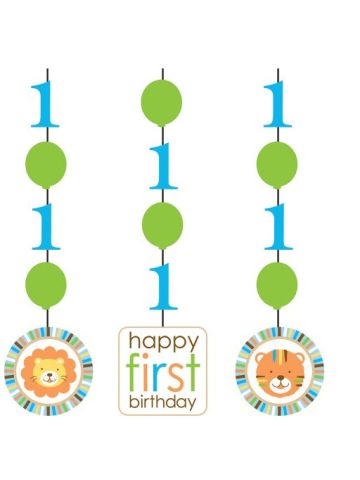 Creative Converting Sweet At One Boys Hanging Cutout Party Decorations