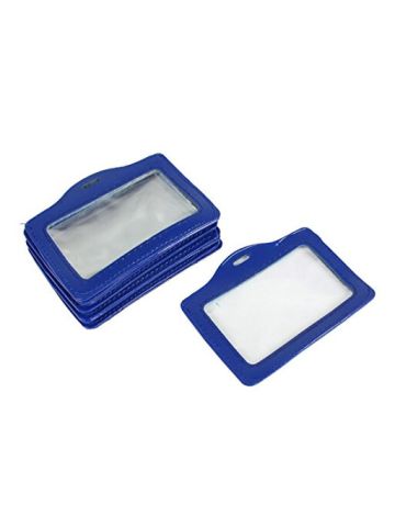 Uxcell Faux Leather Horizontal Style ID Badge Card Holder