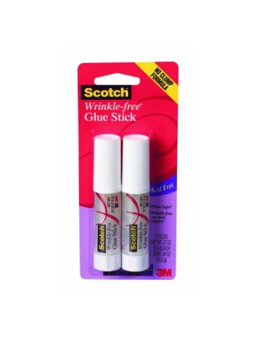 Scotch Wrinkle Free Glue Sticks 2 Per Package  0.27Oz