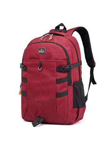 Y&D Unisex Bag Chic Fashion Striped Pattern Solid Color  School Backpack Red B07NDZB48B