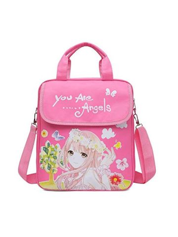 Y&D Stylish Kids Fashion Bag Lovely Flower Decor Priness Chic School Bagpack Baby Pink B07NDY3L6J