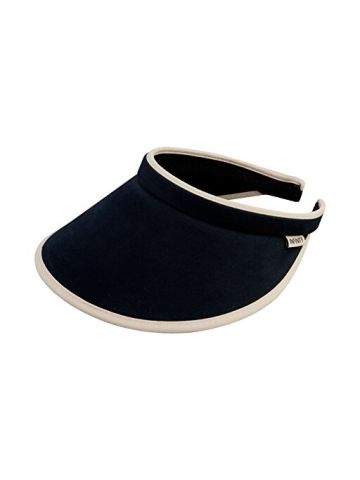 Women's Brushed Cotton Clip-On Visor-4129-BLK-KK