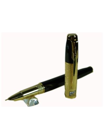 Here Fountain Pen Gold Stars Cap Black Barrel