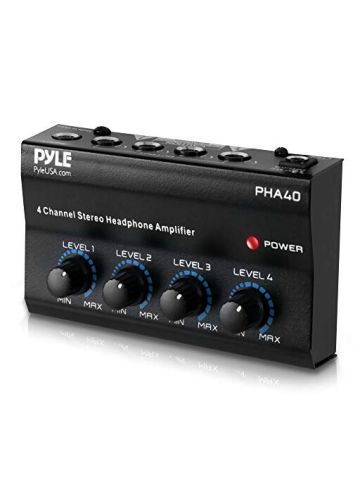 Pyle-Pro PHA40 4-Channel Stereo Headphone Amplifier
