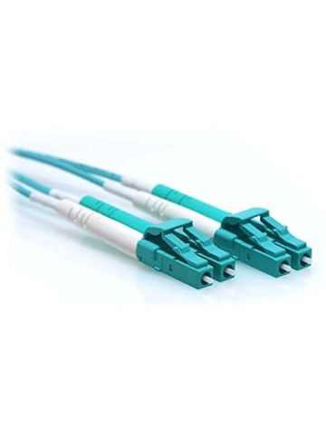 Cable Rack Duplex 50/125 Multimode OM4 Fiber Patch Cable Aqua