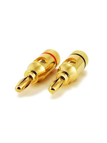 Monoprice 1 Pair Of High-Quality Copper Speaker Banana Plugs - Open Screw Type