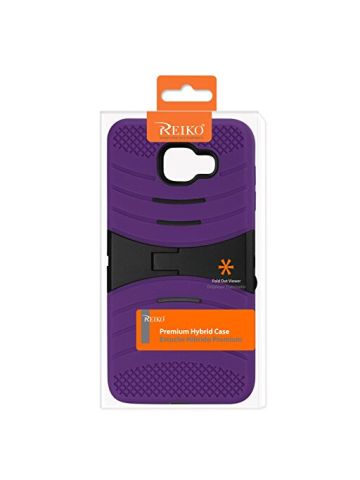 Reiko Samsung Galaxy A7 Slip Case With Kickstand In Purple Black