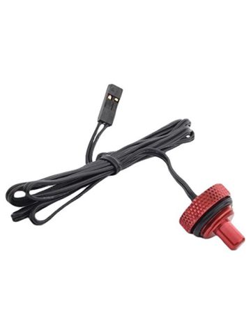 Bitspower G1/4 Temperature Sensor Stop Fitting, Deep Blood Red