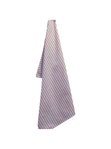 White Plain Weave Striped Tea Towel 20X2, Red