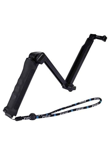 Puluz 3-Way Grip Foldable Multi-Functional Selfie Stick Extension Monopod With Tripod For Gopro Hero5 /4/3+ /3/2 /1