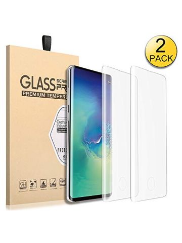 Galaxy S10 Screen Protector 2 Packs Thin Anti-Bubble Film Anti-Fingerprint Anti-Scratch Case