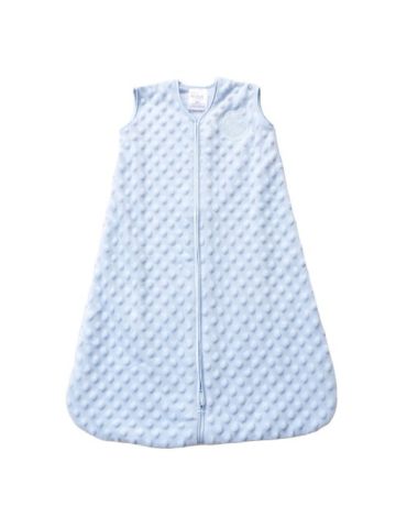 Halo Sleep Sack Plush Dot Velboa Wearable Blanket, Blue, Medium