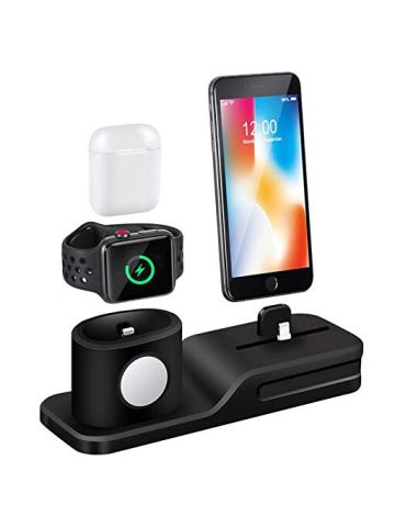 3 in 1 Charging Holder for Iphone X Iphone 8 Plus Iphone 7 for Headsets Silicone Charging Stand Dock Station for Smart Watch