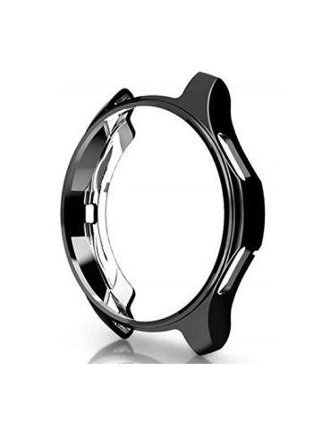 Black Gear S3 Frontier Case Cover for Samsung Galaxy Watch 46 Mm Band Soft Tpu Plated All-Around Protective Cases Shell Frame
