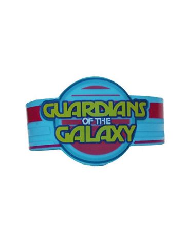 Licenses Products Guardians Of The Galaxy Movie Retro Logo Rubber Wristband Novelty