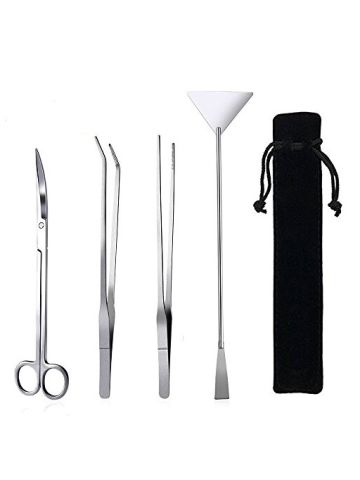 Jeeco Aquarium Scissor Tweezers Spatula Tool  Stainless Steel Aquatic Plant