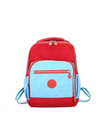 Y&D Student's Fashion Bag Soft Unique Plain Style Zipper Preppy Pendent Chic  Backpack Multi Color B07NDXRSF3
