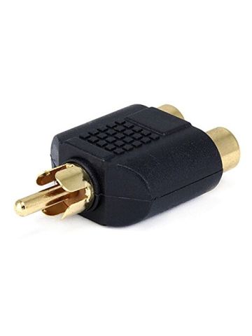 Monoprice 107186 RCA Plug To 2 RCA Jack Splitter Adaptor, Gold Plated