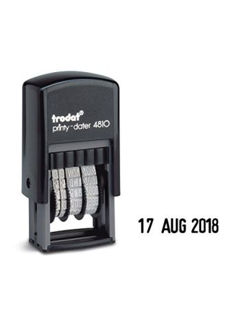 Trodat Printy 4750 Textplate Dater Stamps Received In Blue D