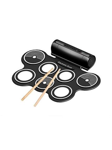 Digital Foldable Portable 7 Drum Pad Musical Instrument Electronic Midi Drum Set Silicon Roll-Up Drum Kit Sticks