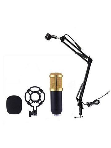 Bm-800 3.5 Mm Wired Sound Recording Condenser Microphone with Nb-35 Microphone Stand for Radio Braodcasting Computer
