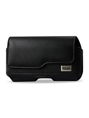 Reiko Horizontal Z Lid Leather Pouch Treo 650 Black Hp115 B-Treo650 Bk