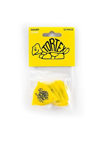 Dunlop 412 P.73 Tortex Sharp, Yellow, .73mm, 12/player's Pack