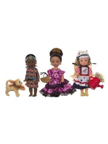 Barbie Kelly Friends Of The World 3-Doll Gift Set
