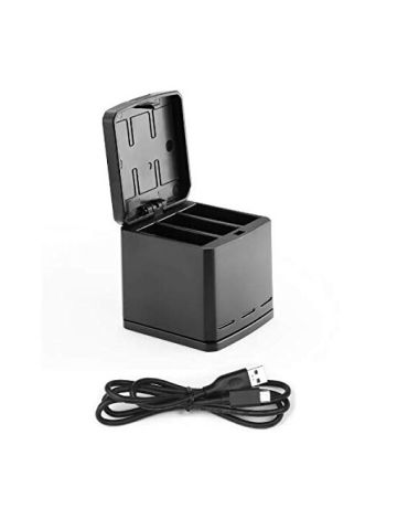 Telesin 3-Way 3 Port Battery Charger for Gopro Hero 5/6 Accessories Storage Box Case Charger