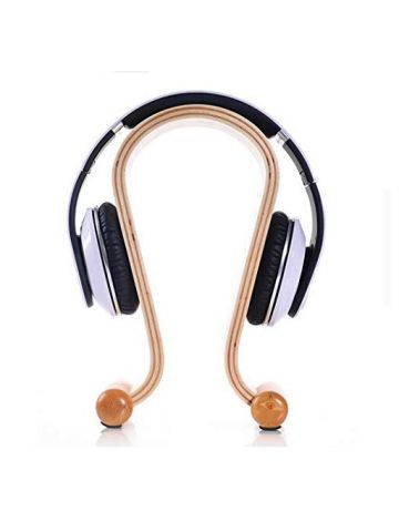 Samdi Birch Wood Wooden Headset Stand Holder Headphone Display Practical Hanger For Earphone