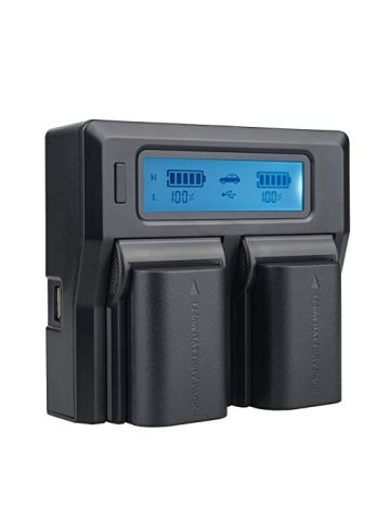 TOP-MAX LP-E6 LP-E6N Quick Dual Battery Charger For Canon Charger With Car Charger