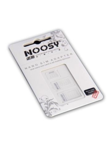 Noosy 3 X Nano SIM To Micro/Standard Card Adaptors Tray Holder Bundle