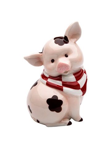 StealStreet SS-CG-61760 5.5 Sitting Pink Pig With Brown Mud Spots Money Piggy Bank