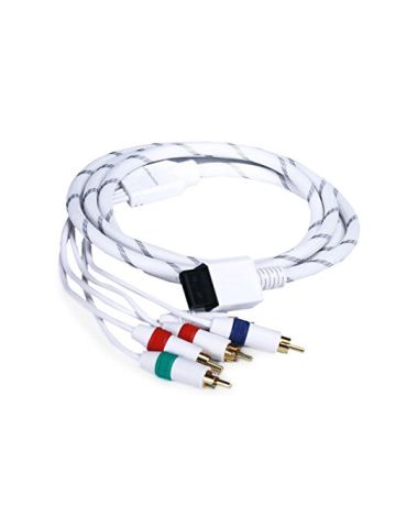 Monoprice 6-Feet Audio Video ED Component Cable For Wii And Wii U,  White