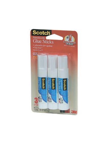 Scotch Repositionable Glue Sticks 3 Per Package