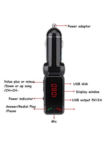 Elsse Car Bluetooth FM Transmitter Wireless For Car With Dual USB Charging