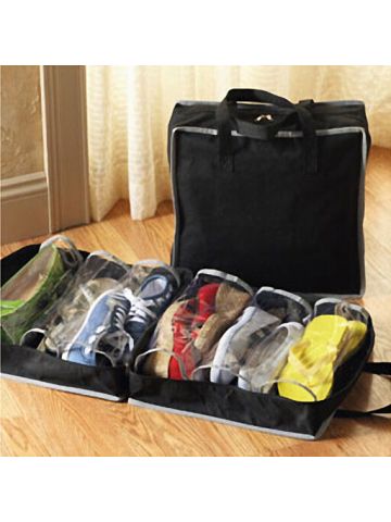 Portable Shoes Travel Storage Bag Organizer Tote Luggage Carry Pouch Holder Bk